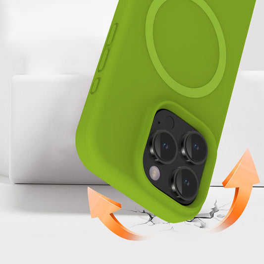 MagSafe Phone Case | Premium Magnetic Liquid Silicone Solid Color Phone Case with Large Cutouts No.6-10