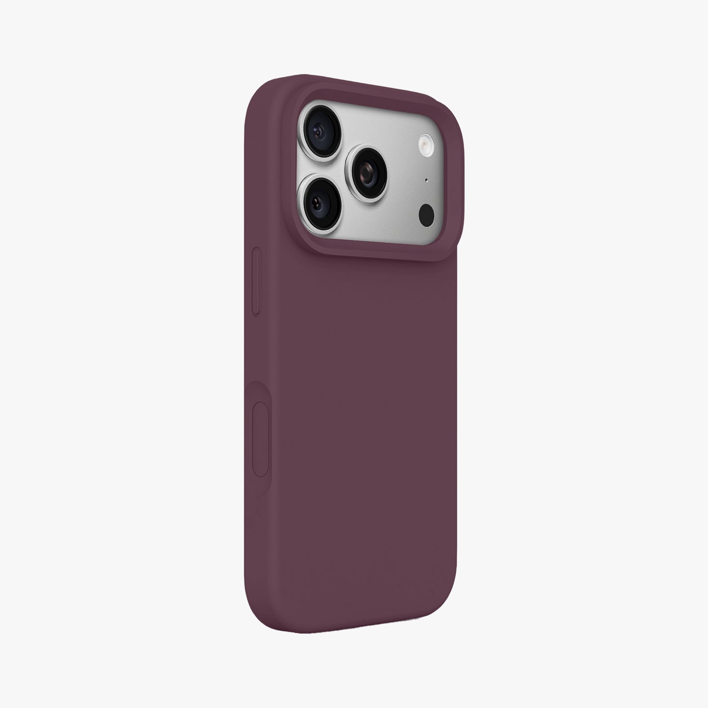 Magnetic Phone Case | Burgundy Silicone Liquid Solid Color - Open Camera