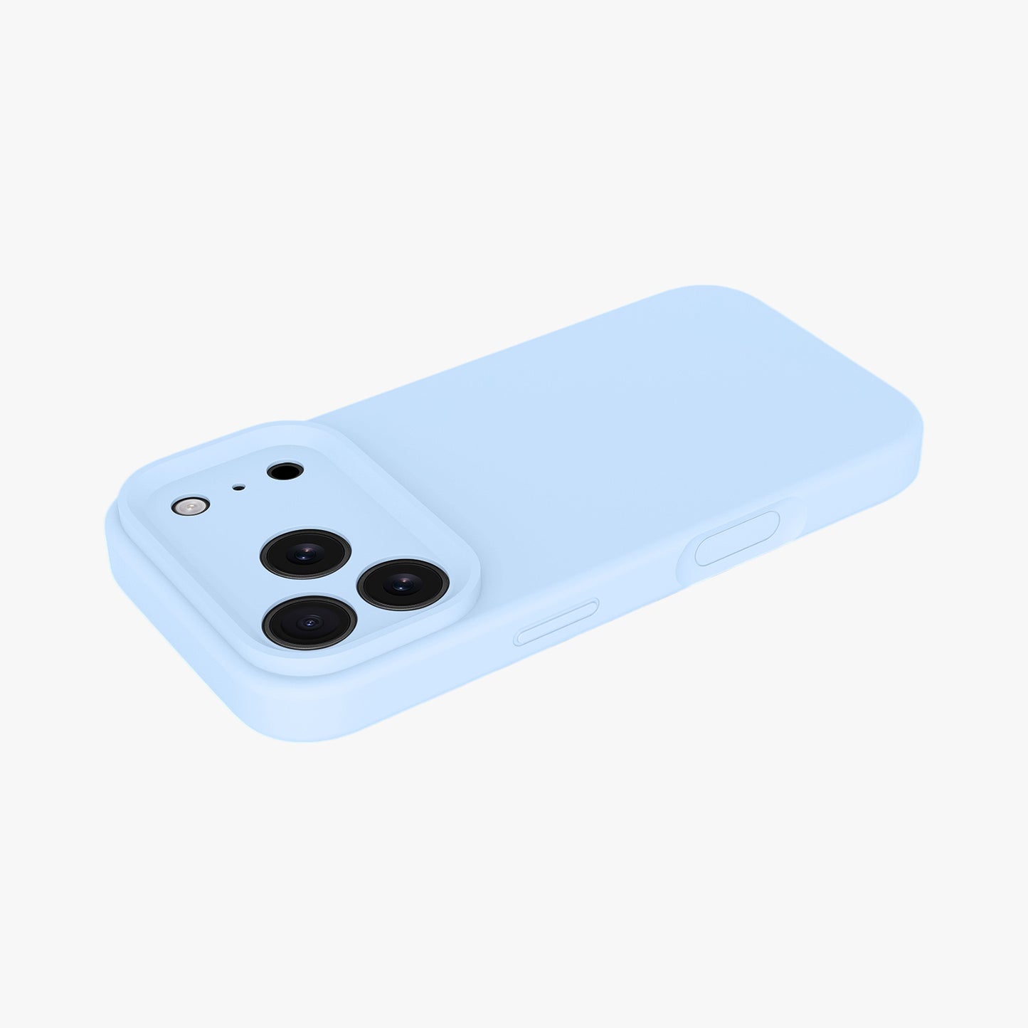 Magnetic Phone Case | Ice Blue Silicone Liquid Solid Color - Precise Fit
