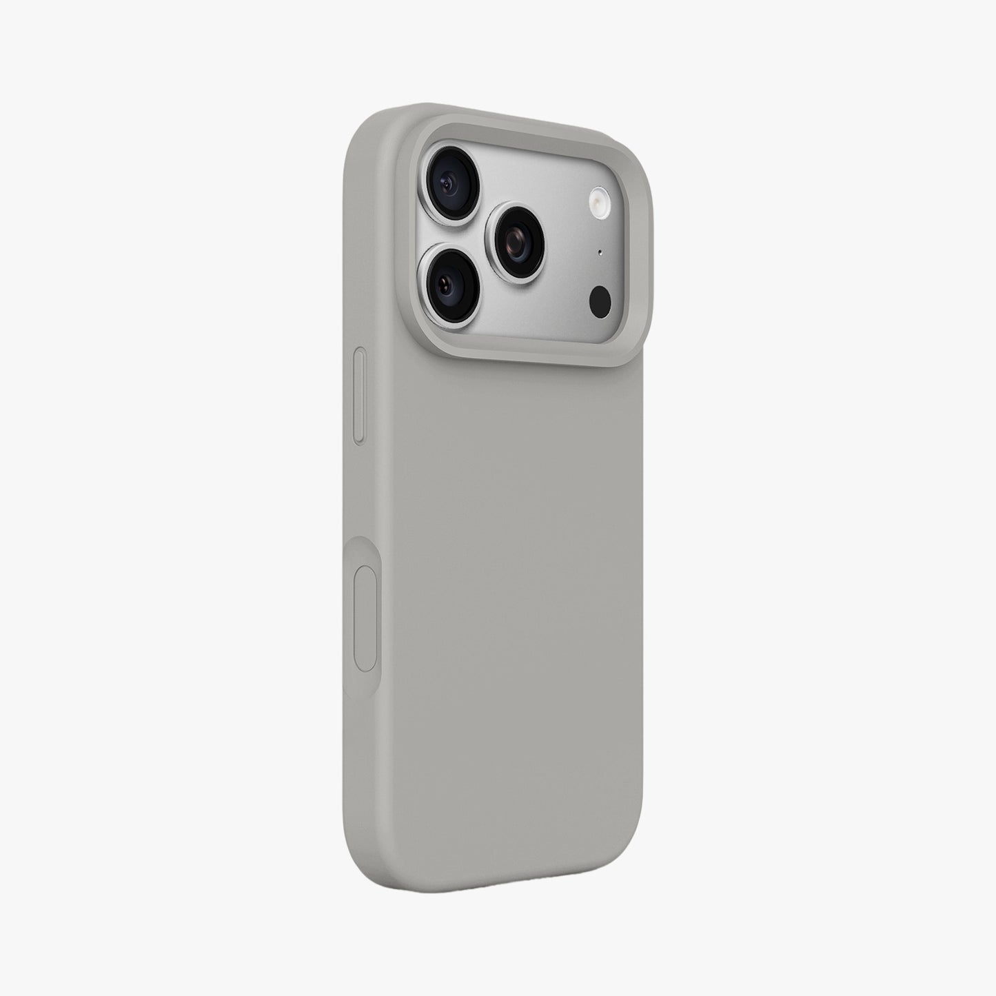 Magnetic Phone Case | Stone Gray Silicone Liquid Solid Color - Open Camera