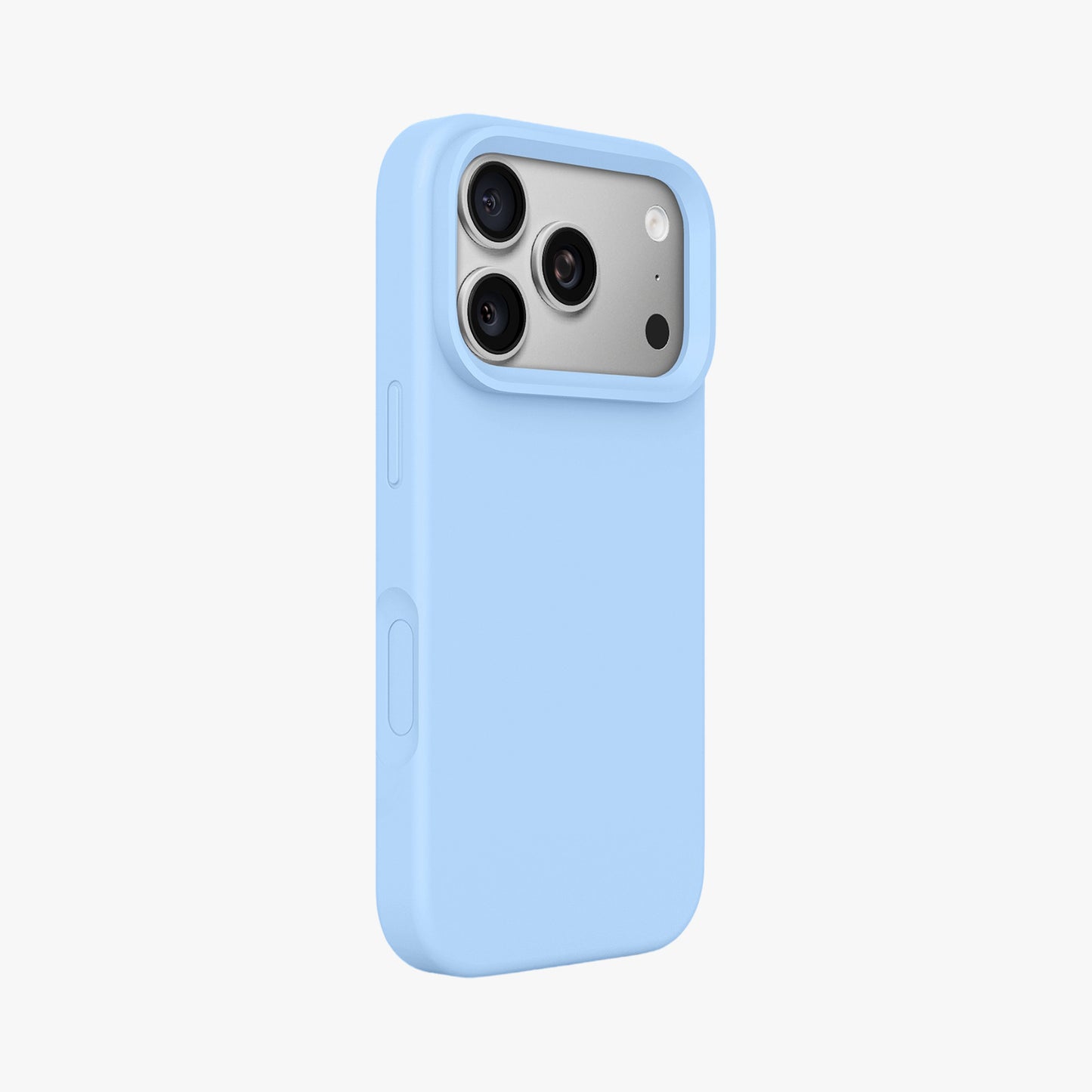 Magnetic Phone Case | Ice Blue Silicone Liquid Solid Color - Open Camera