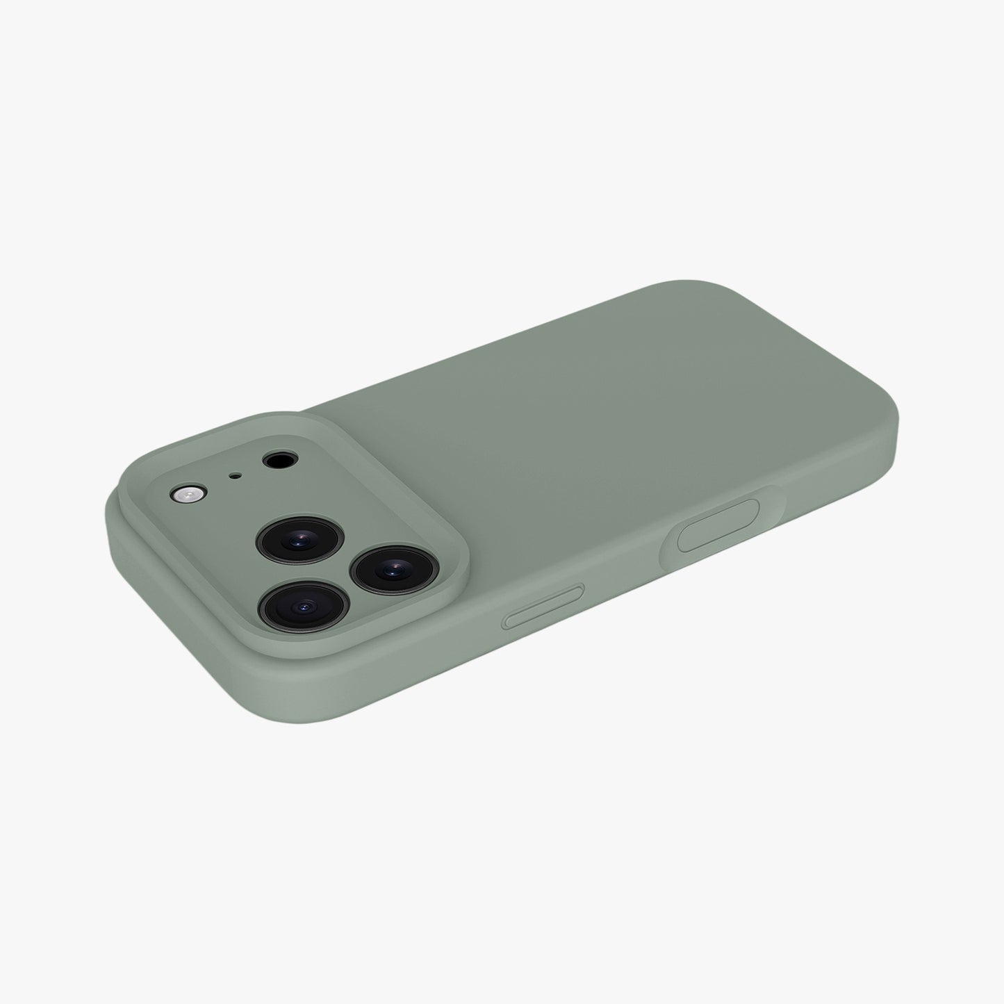 Magnetic Phone Case | Sage Green Silicone Liquid Solid Color - Precise Fit