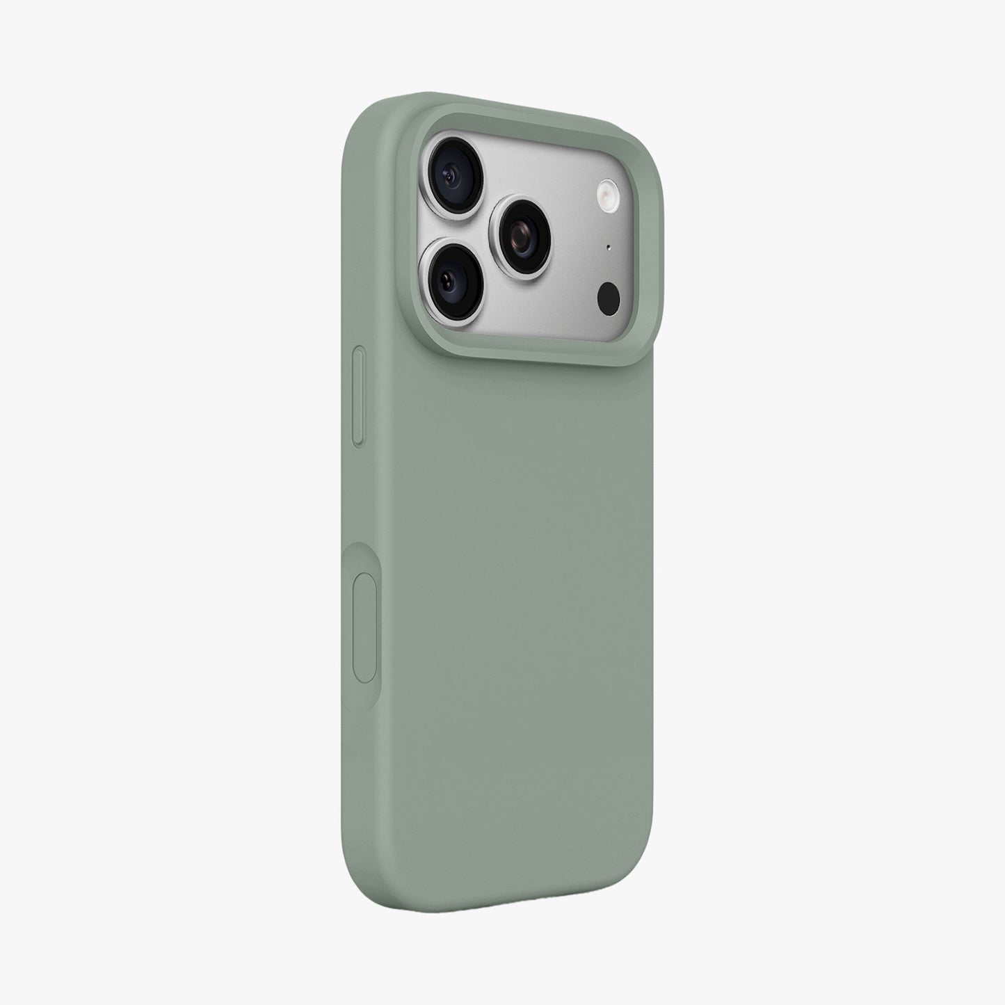 Magnetic Phone Case | Sage Green Silicone Liquid Solid Color - Open Camera