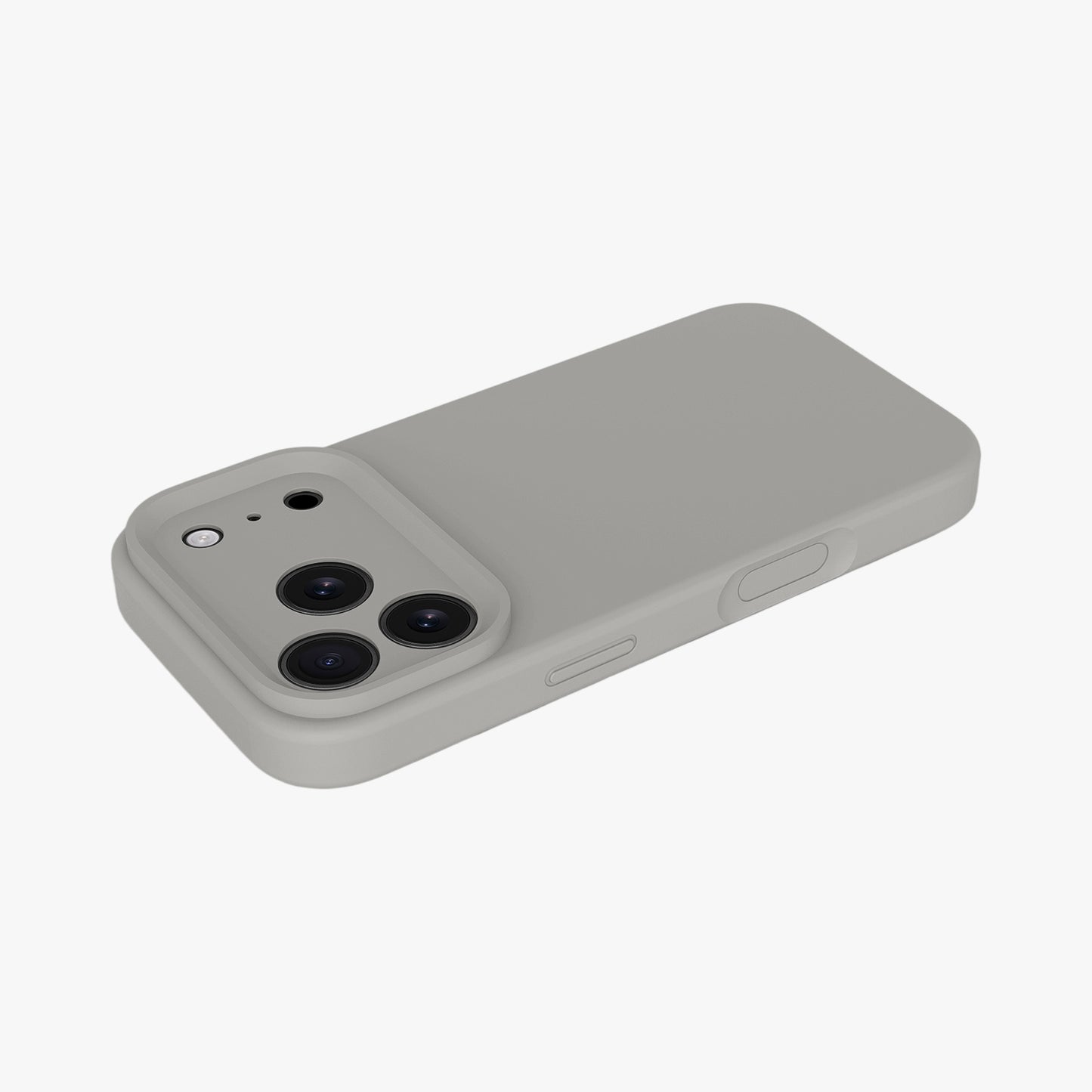Magnetic Phone Case | Stone Gray Silicone Liquid Solid Color - Precise Fit