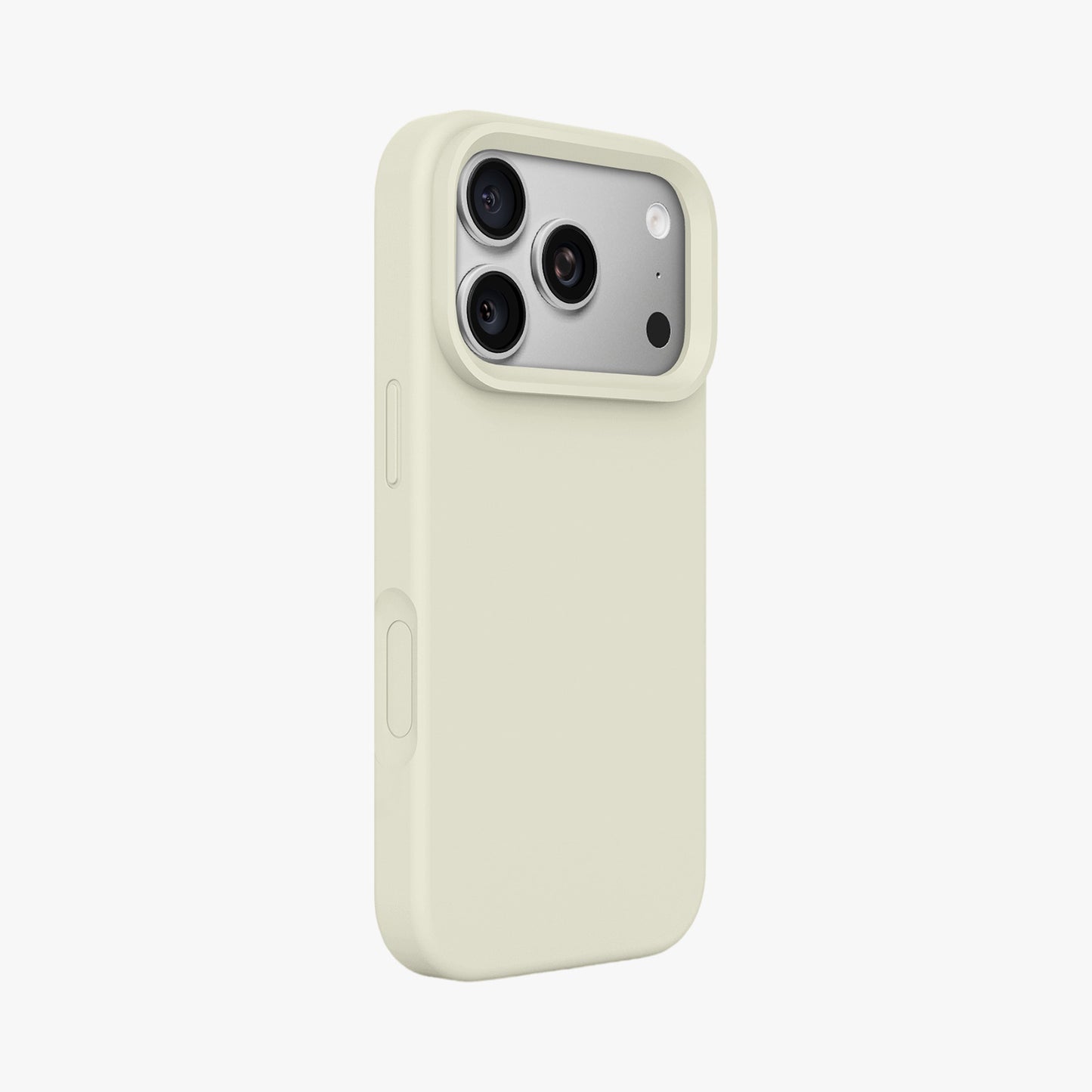 Magnetic Phone Case | Antique White Silicone Liquid Solid Color - Open Camera