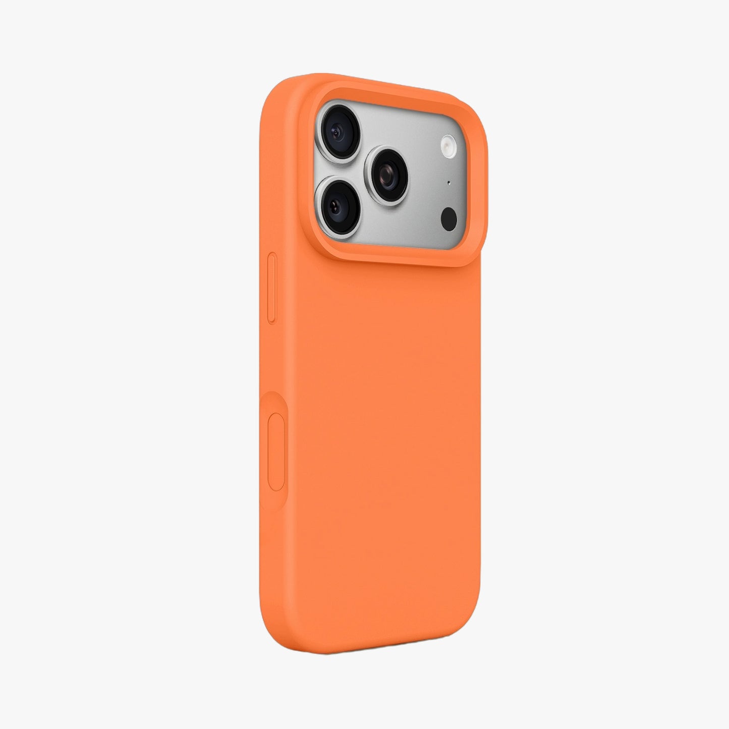 Magnetic Phone Case | Vibrant Orange Silicone Liquid Solid Color - Open Camera
