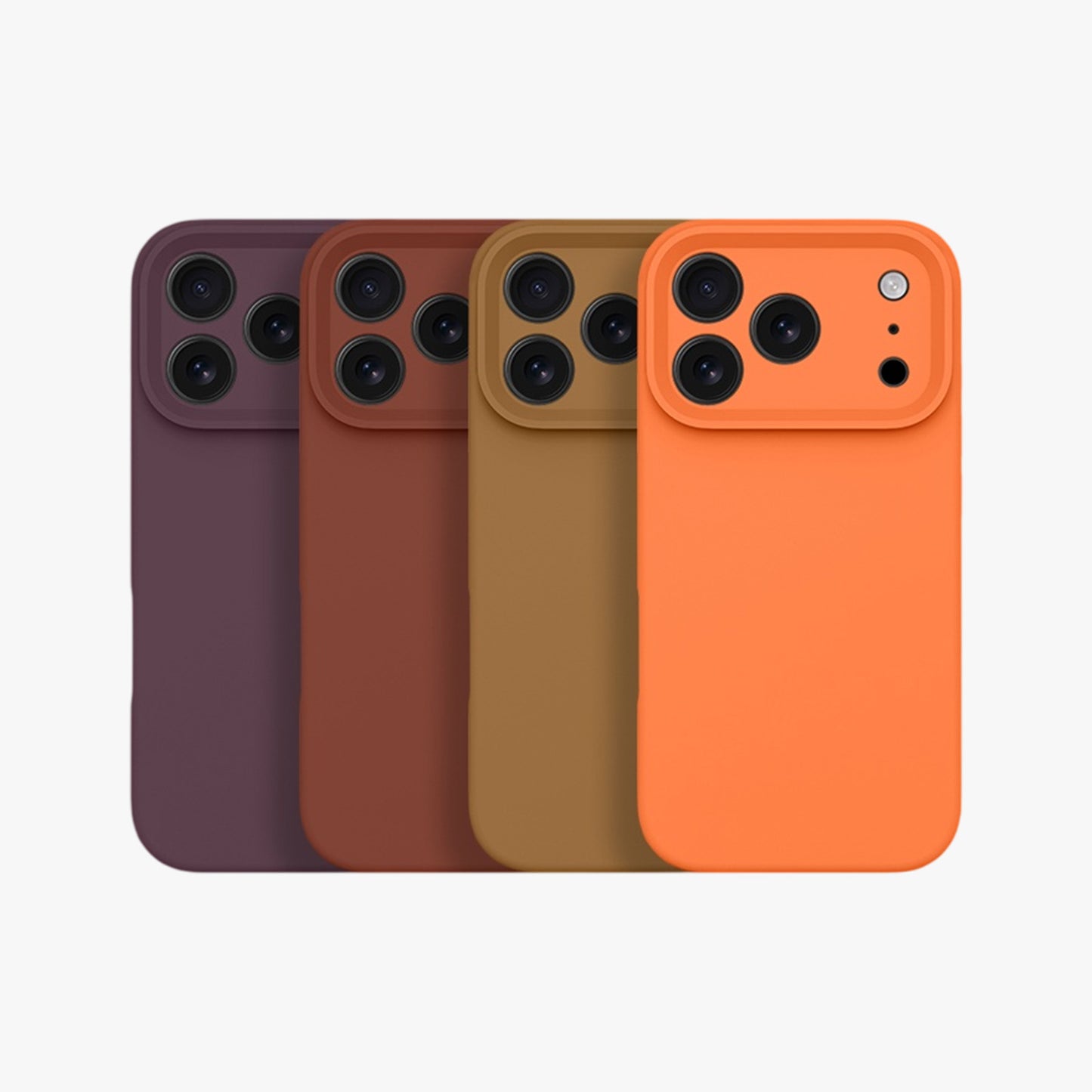 Magnetic Phone Case | Vibrant Orange Silicone Liquid Solid Color - Precise Fit