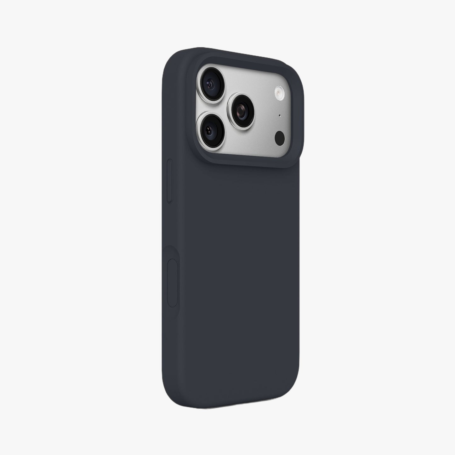 Magnetic Phone Case | Midnight Black Silicone Liquid Solid Color - Open Camera