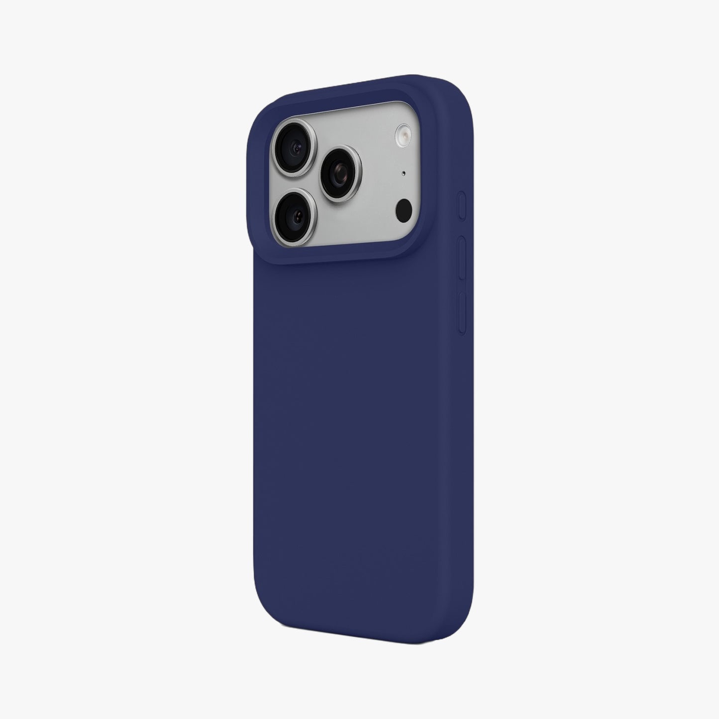 Magnetic Phone Case | Navy Blue Silicone Liquid Solid Color - Open Camera