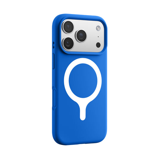 MagSafe Silicone Phone Case Open Camera - Mediterranean Blue