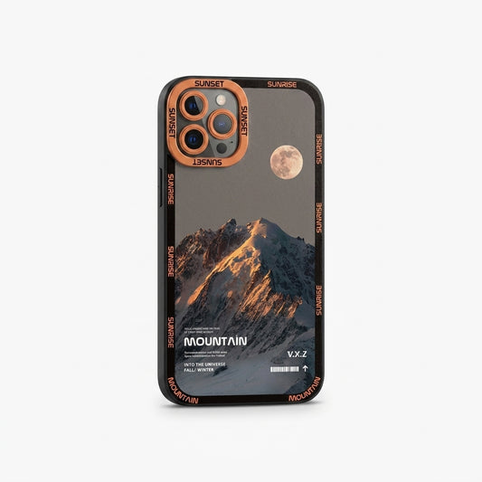 Transparent Phone Case | Orange Snow Mountain