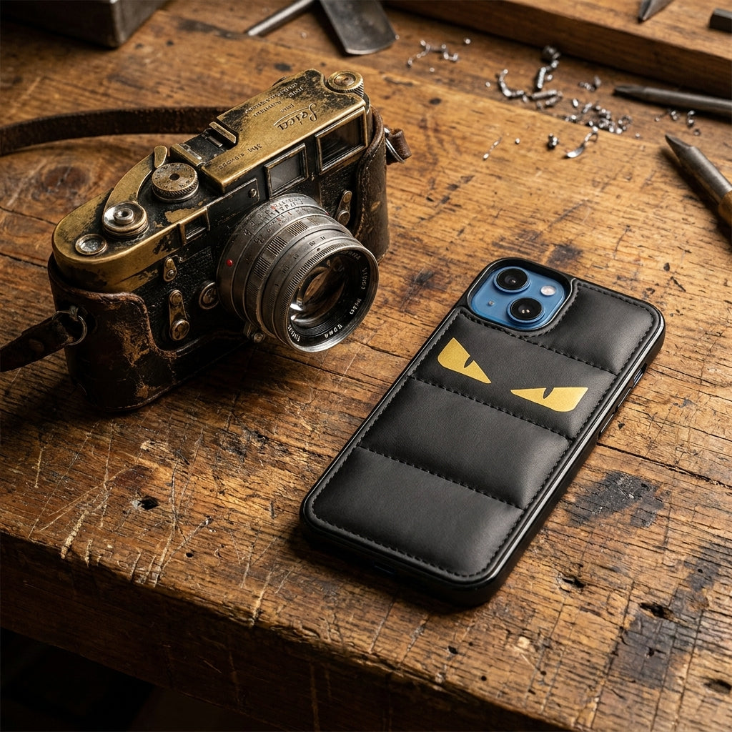 Leather Phone Case | Monster Eyes