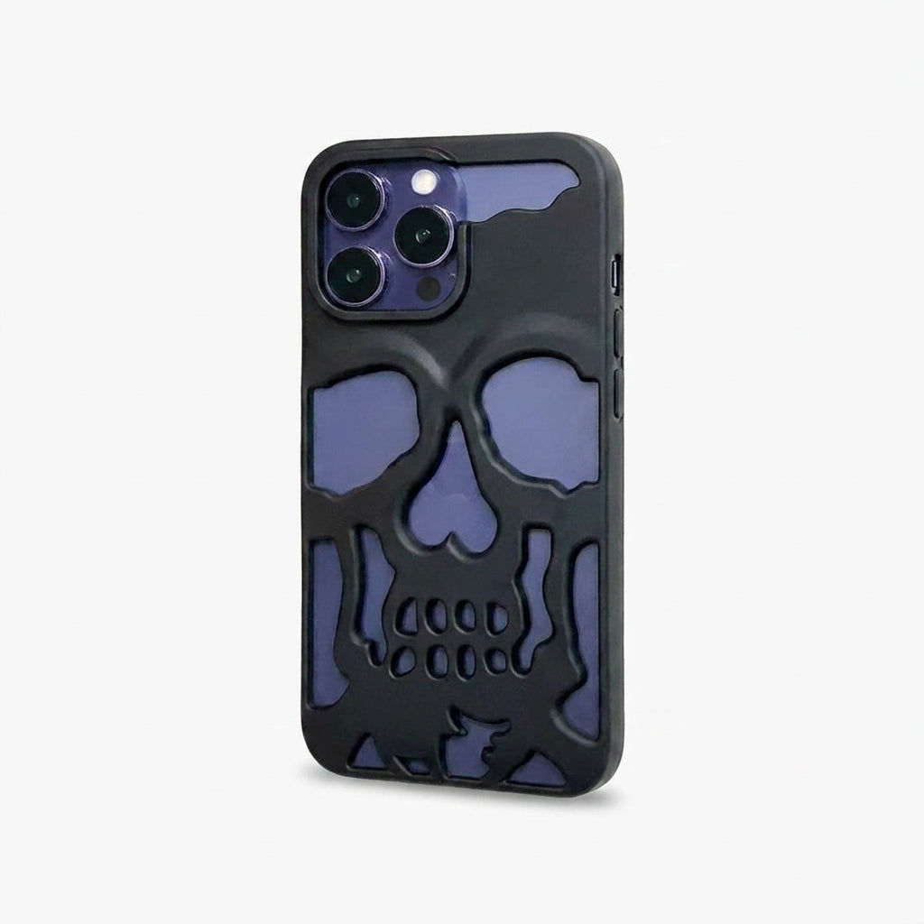 Hypebeast Designer Skull Case - Matte Black Metal
