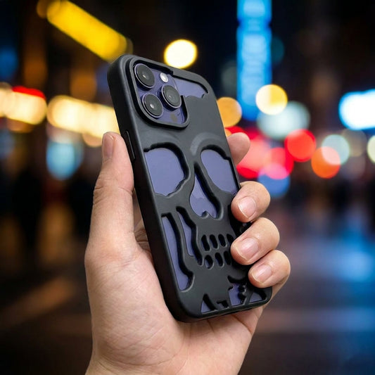 Hypebeast Designer Skull Case - Matte Black Metal