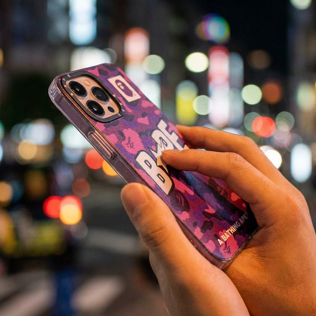 APE Purple Camo Hypebeast Case - Streetwear Cover