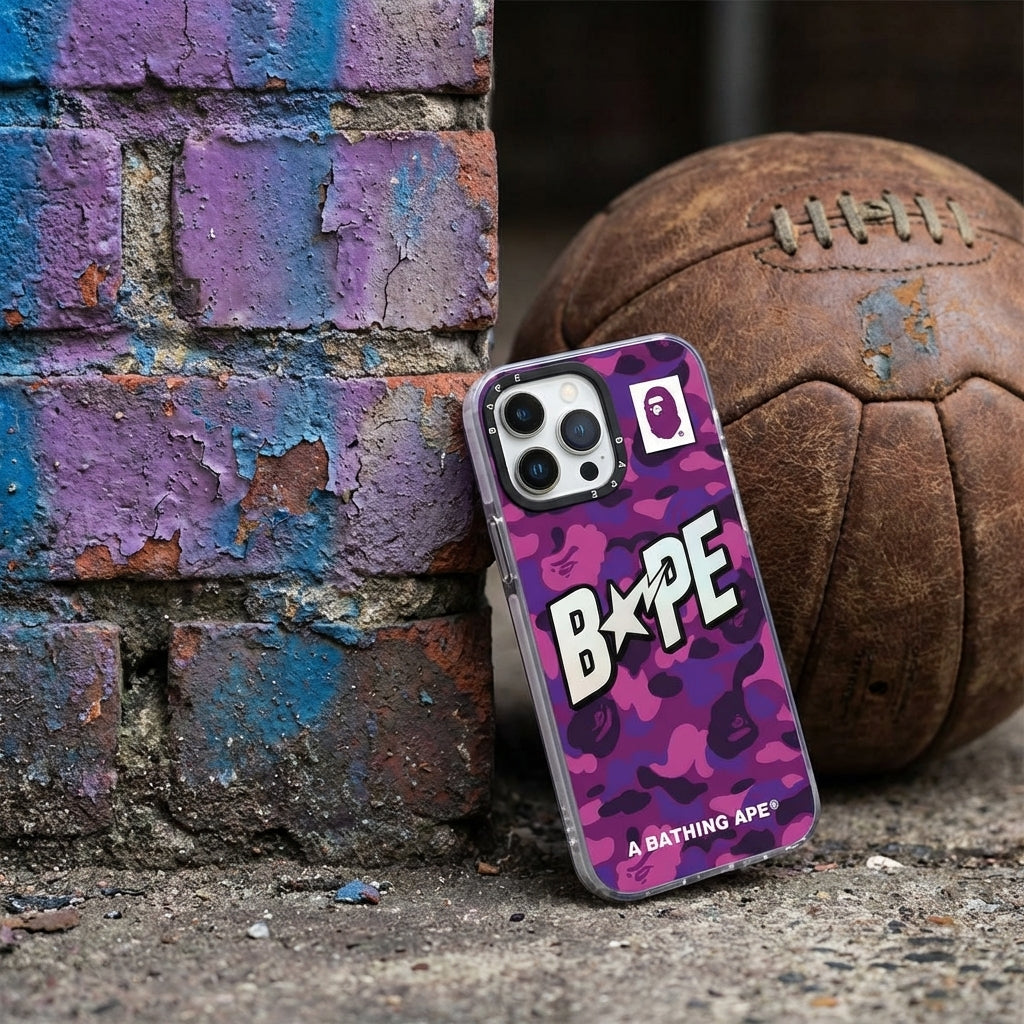 APE Purple Camo Hypebeast Case - Streetwear Cover