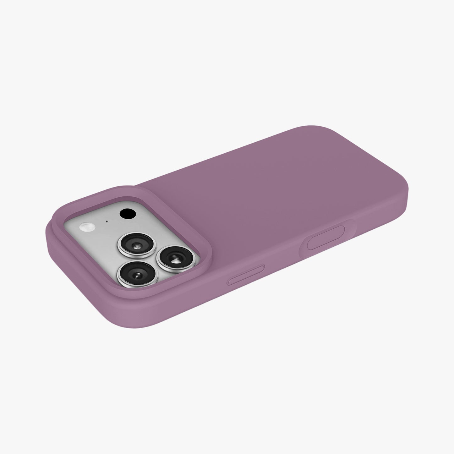 Magnetic Phone Case | Mauve Silicone Liquid Solid Color - Open Camera