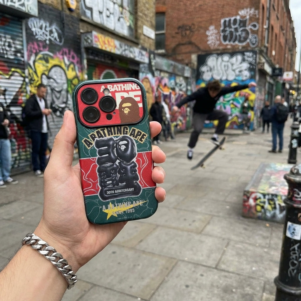 Designer APE Green Leather - Hypebeast Phone Case