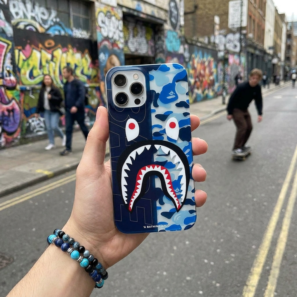 APE Blue Camo Hypebeast Case - Streetwear Cover