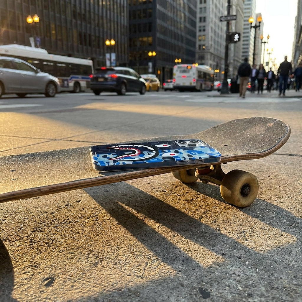APE Blue Camo Hypebeast Case - Streetwear Cover