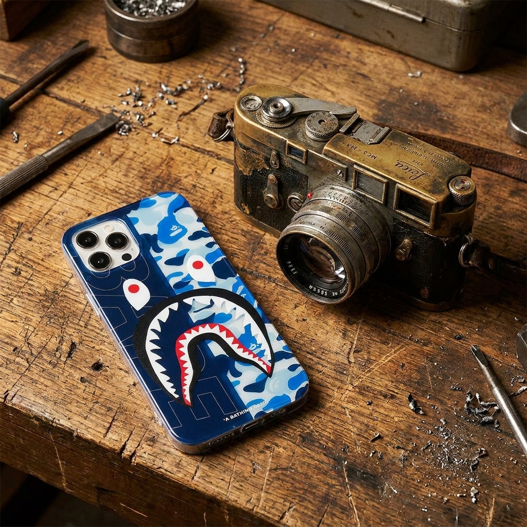 APE Blue Camo Hypebeast Case - Streetwear Cover