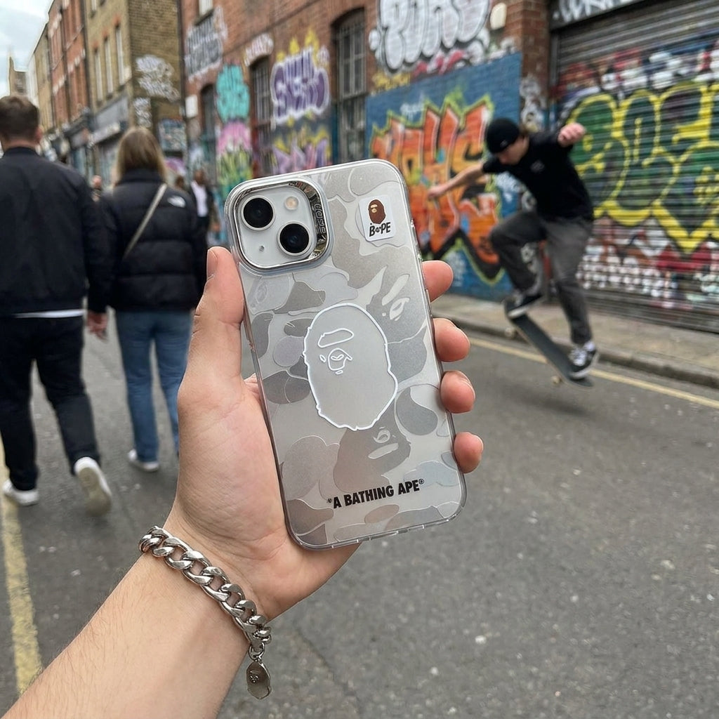 Limited iPhone Case | APE Silver Camo I