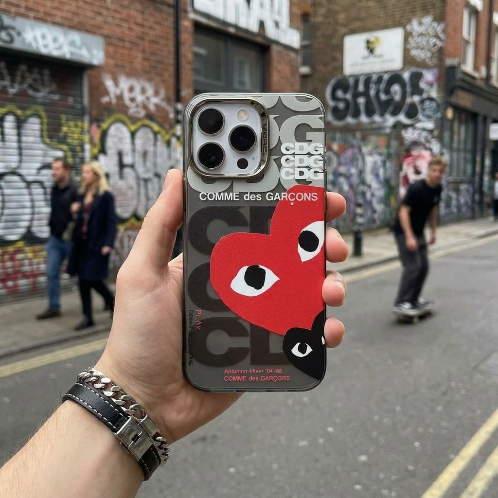 Reflective Black CDG - Hypebeast Designer Case