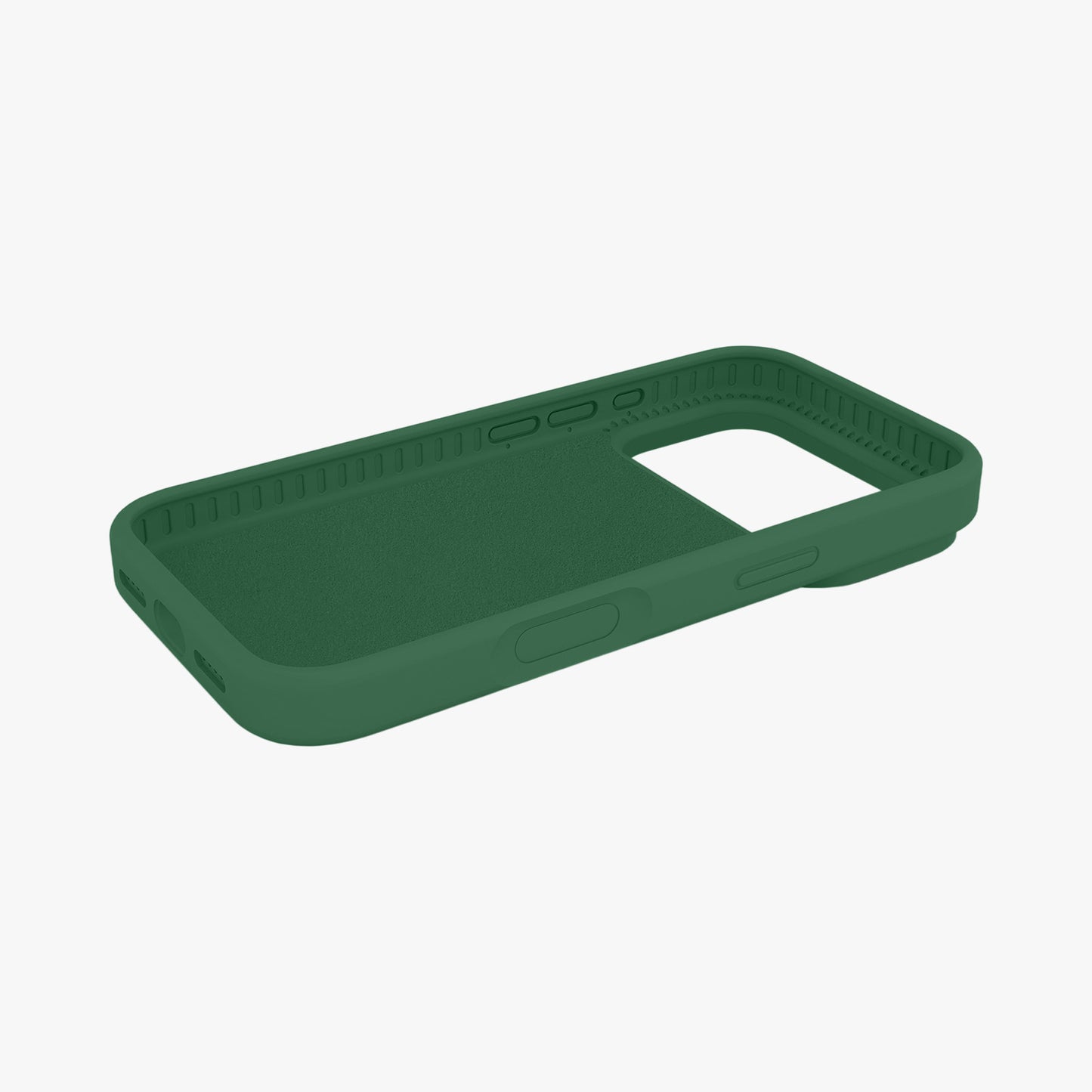 Magnetic Phone Case | Forest Green Silicone Liquid Solid Color - Open Camera