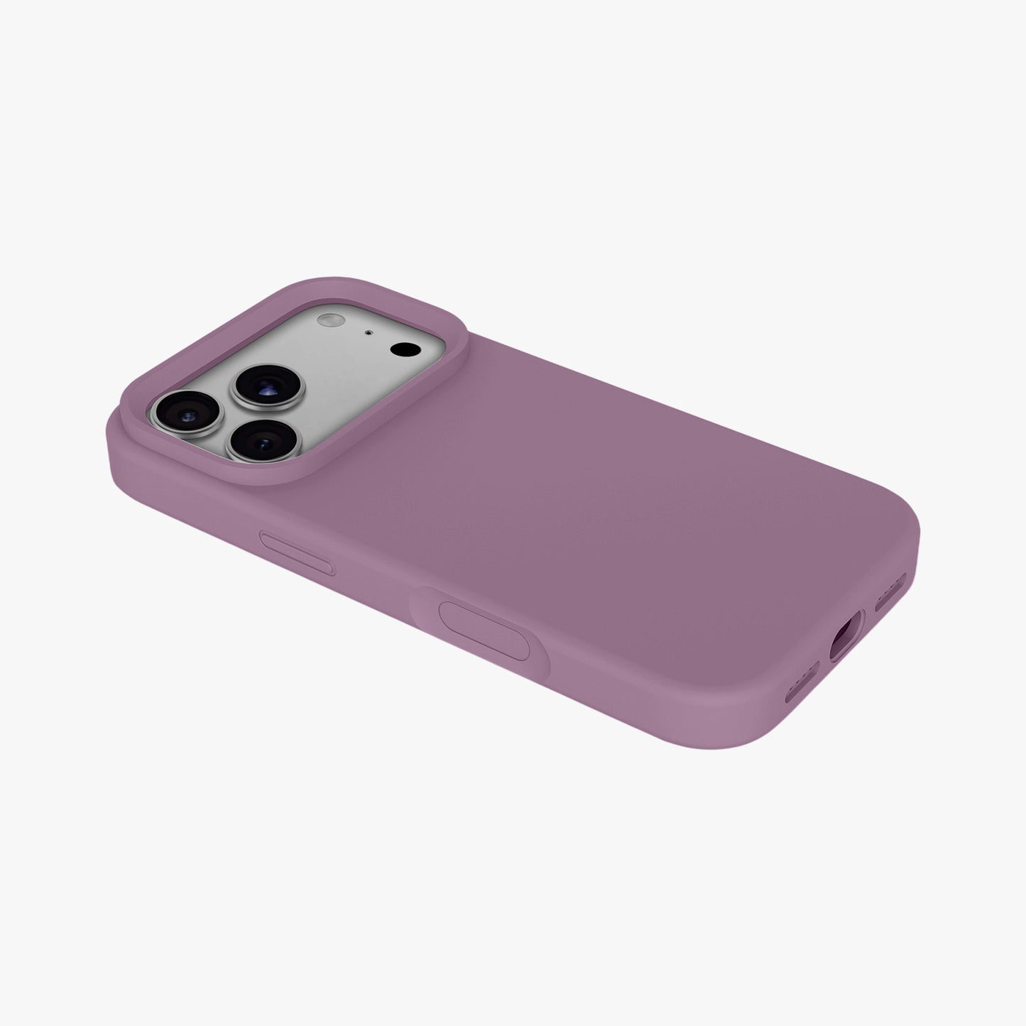 Magnetic Phone Case | Mauve Silicone Liquid Solid Color - Open Camera