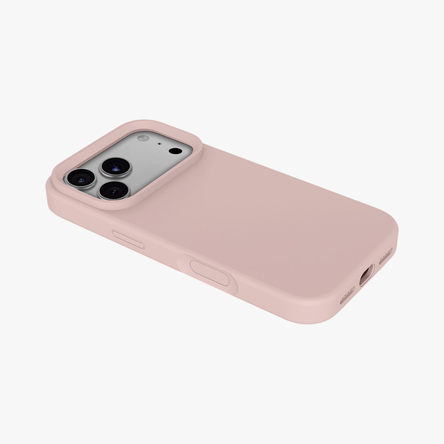 Magnetic Phone Case | Sand Pink Silicone Liquid Solid Color - Open Camera