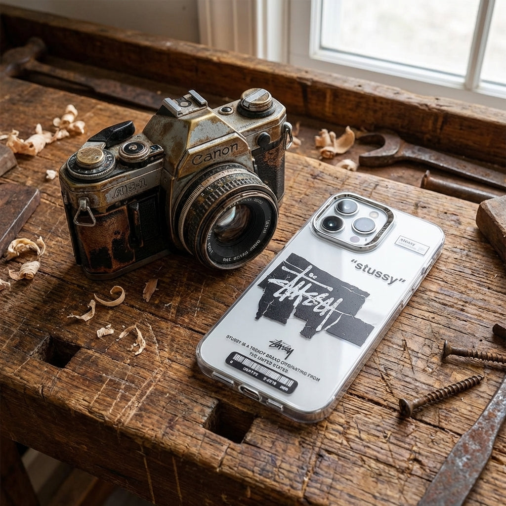 ST Label iPhone Case – Minimal Industrial Tag Streetwear Cover