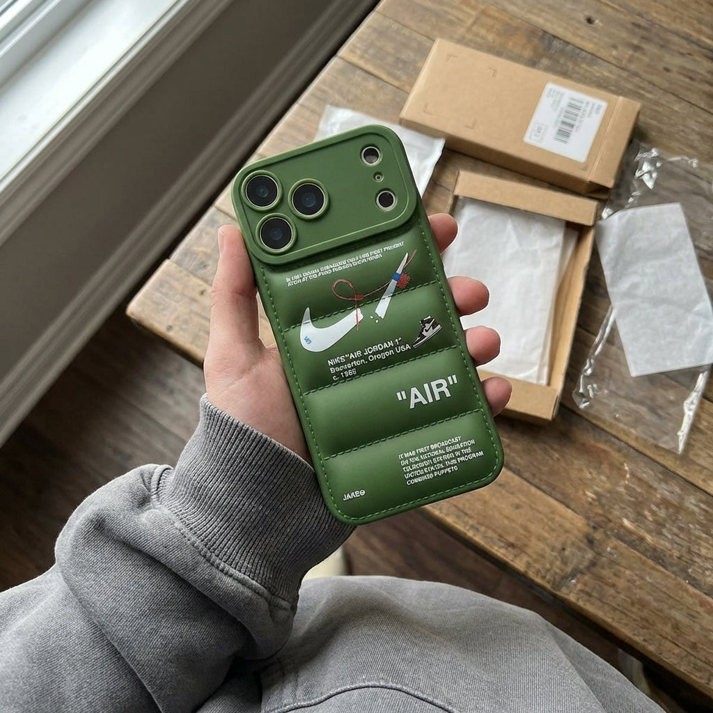 Nike x Off White inspired 3D Lake Green - Hypebeast Case