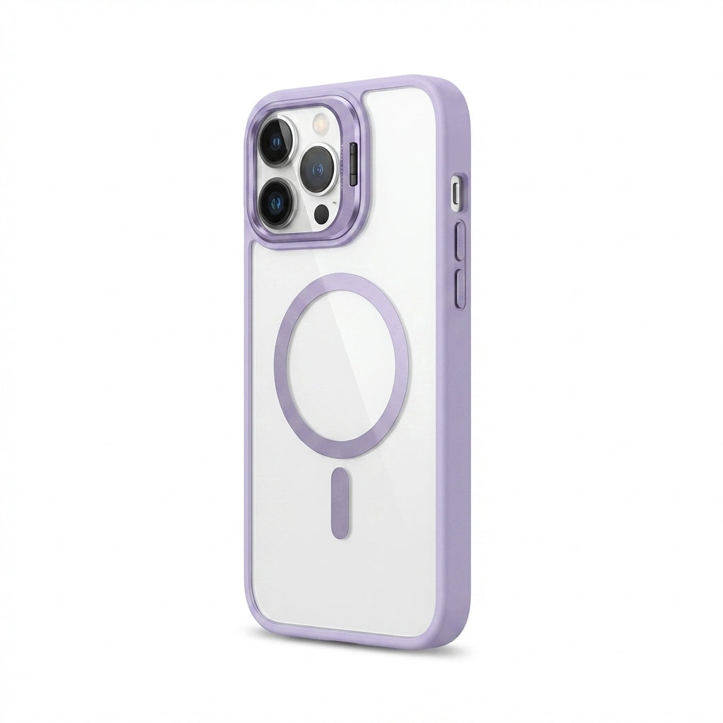 Magnetic Wireless Charging Hard Case | Light Purple with Invisible Kickstand