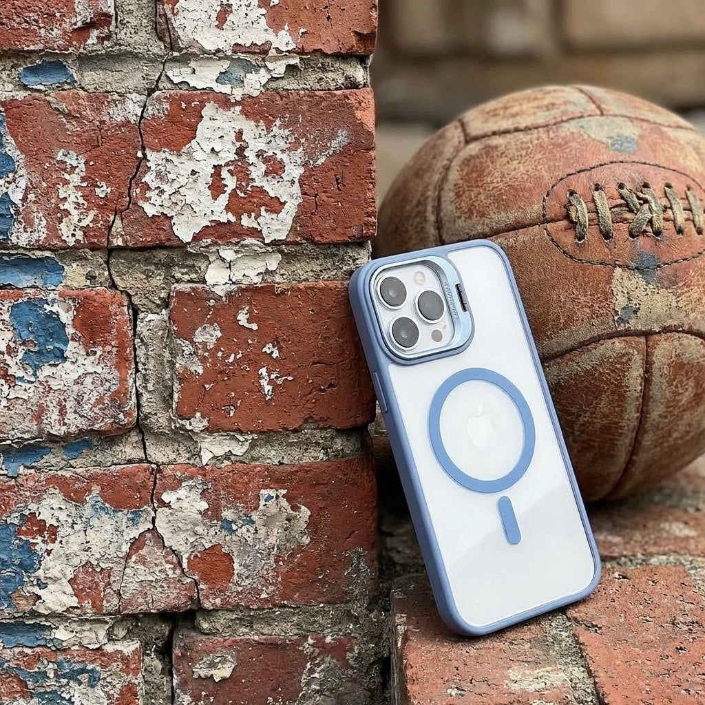 Magnetic Wireless Charging Hard Case | Blue with Invisible Kickstand