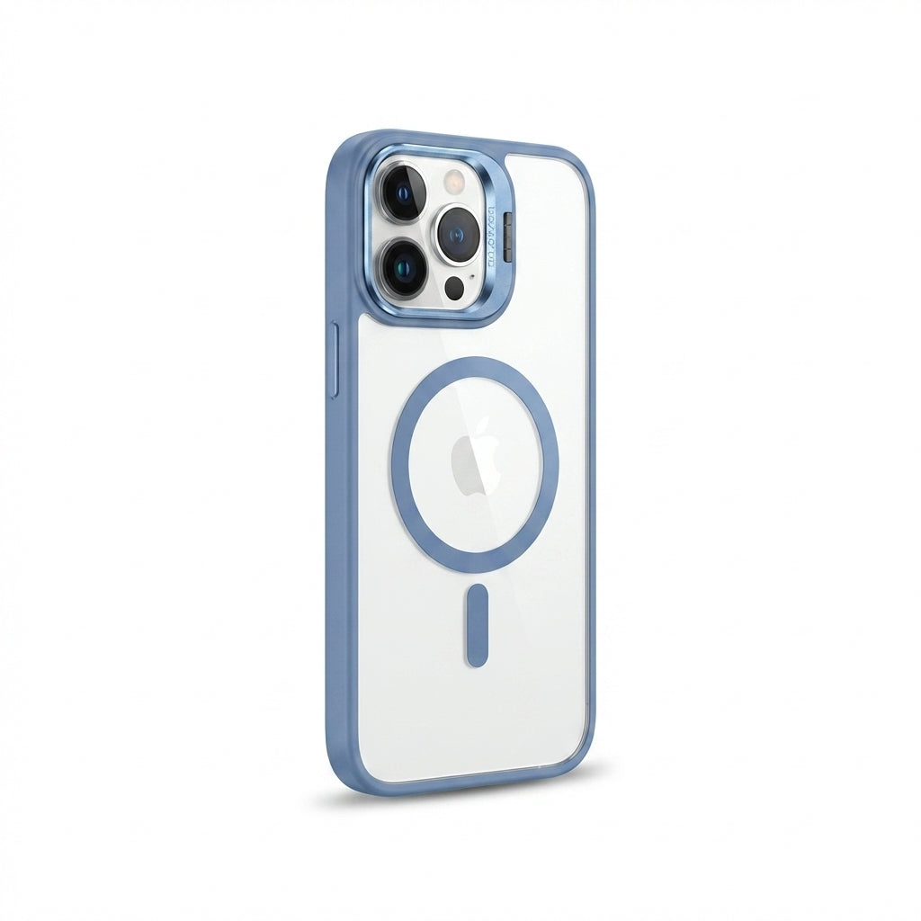 Magnetic Wireless Charging Hard Case | Blue with Invisible Kickstand