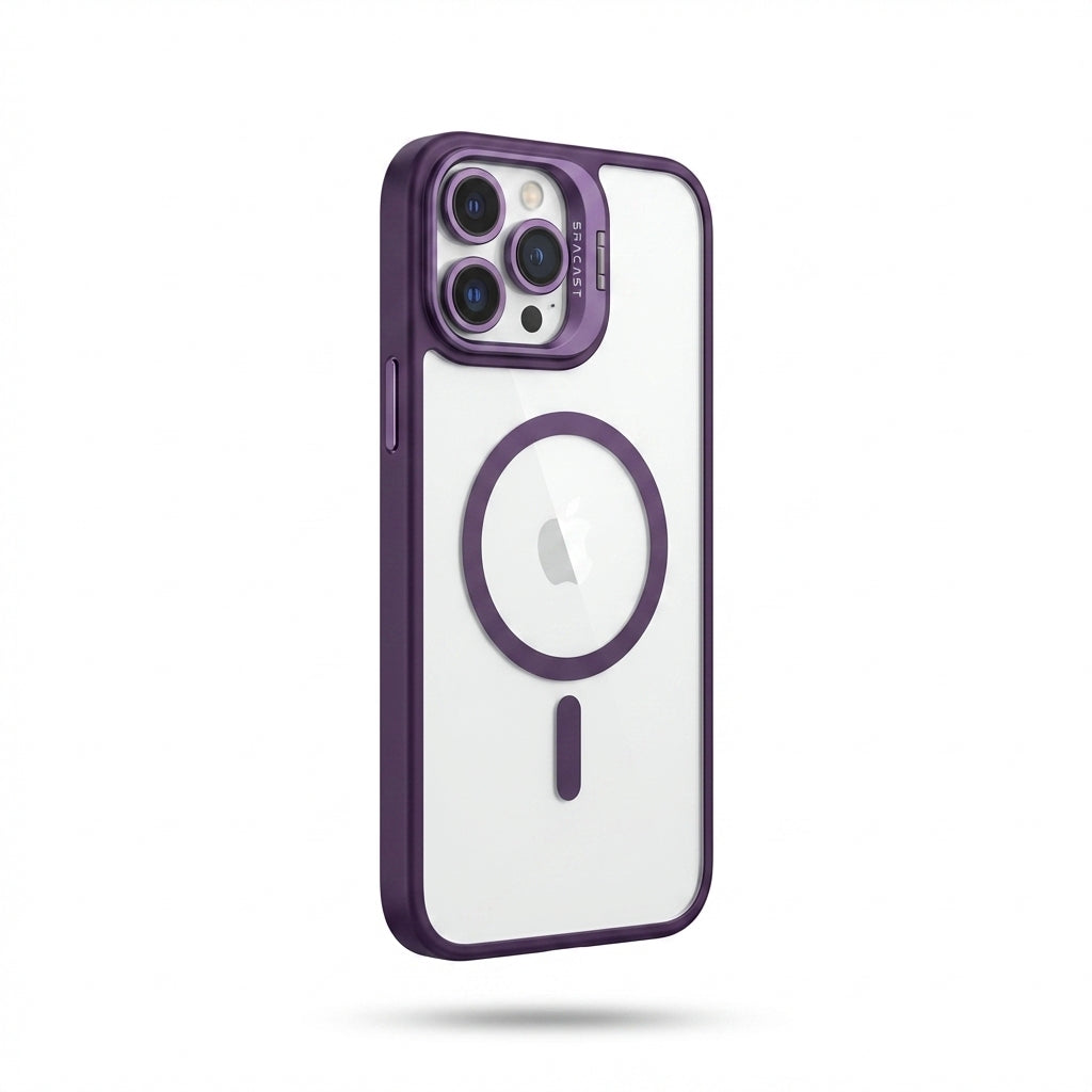 Magnetic Wireless Charging Hard Case | Purple with Invisible Kickstand