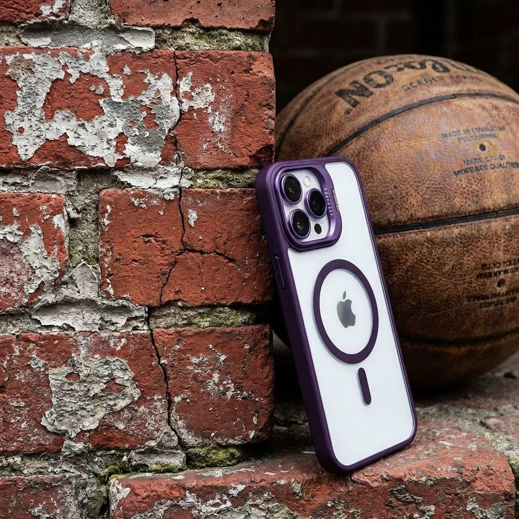 Magnetic Wireless Charging Hard Case | Purple with Invisible Kickstand