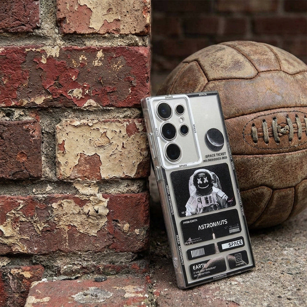 Lunar Landing White Streetwear Galaxy S26 Case – Deconstructed Astronaut Protective Cover