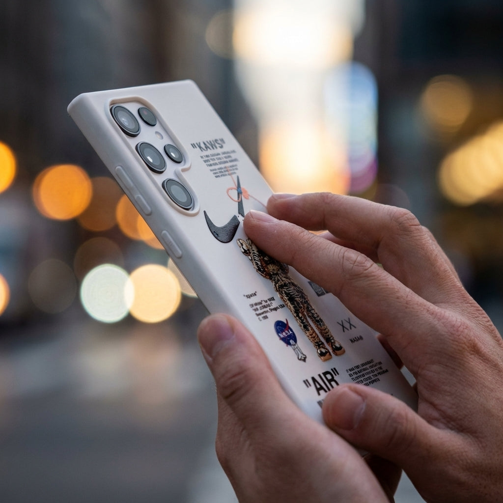 Beige Astronaut Galaxy S26 Case – Space Streetwear Minimal Protective Cover