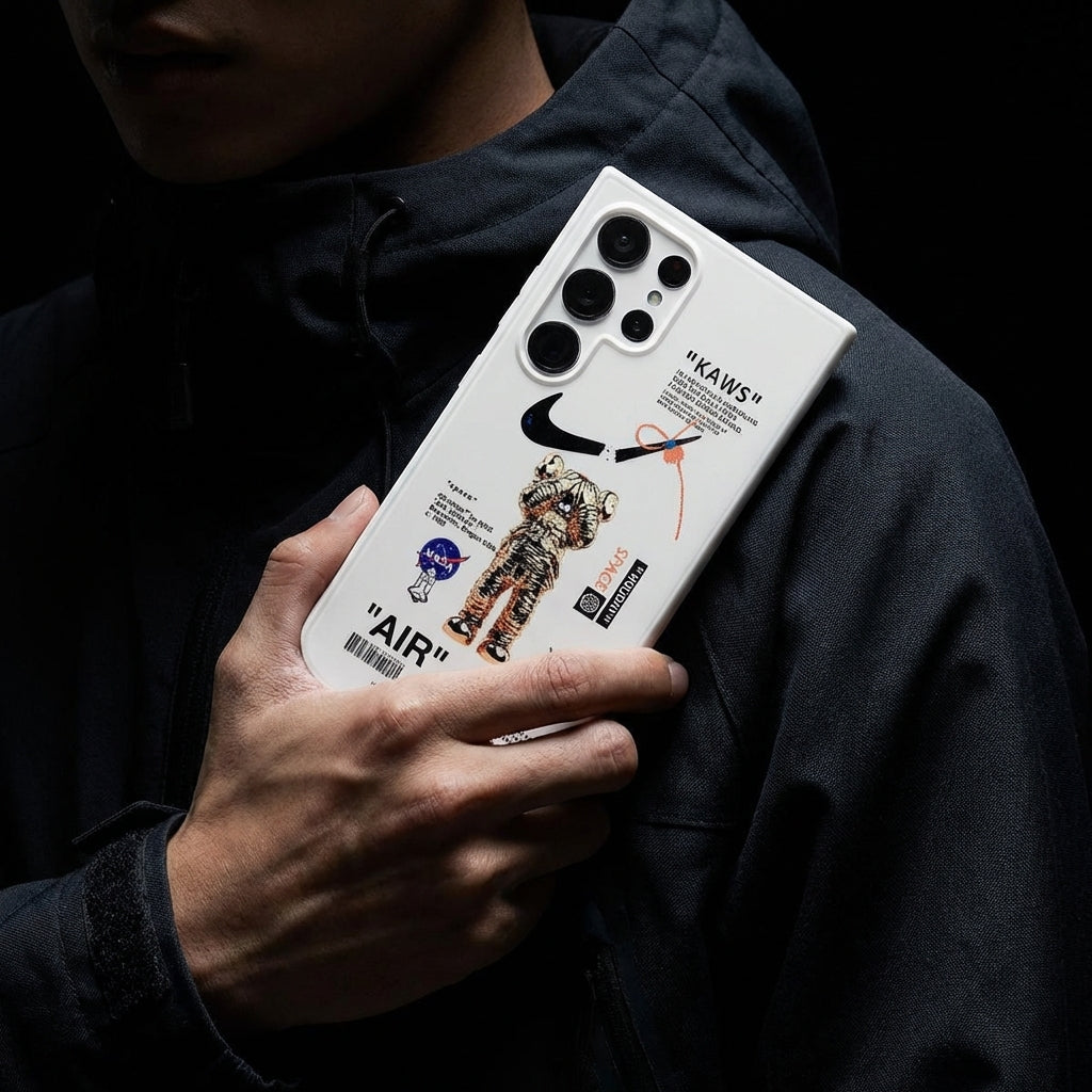 Beige Astronaut Galaxy S26 Case – Space Streetwear Minimal Protective Cover