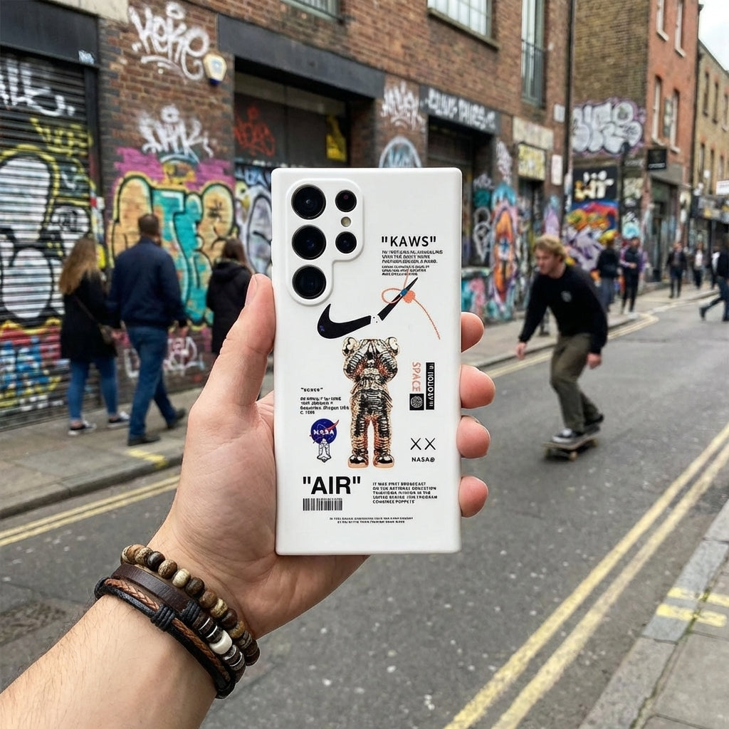 Beige Astronaut Galaxy S26 Case – Space Streetwear Minimal Protective Cover