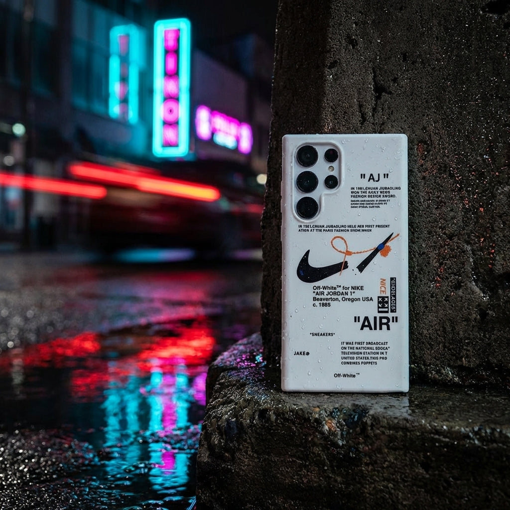 White Streetwear Galaxy S26 Case – Industrial Deconstructed Protective Cover