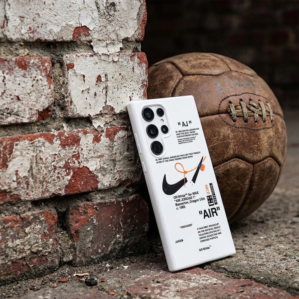 White Streetwear Galaxy S26 Case – Industrial Deconstructed Protective Cover