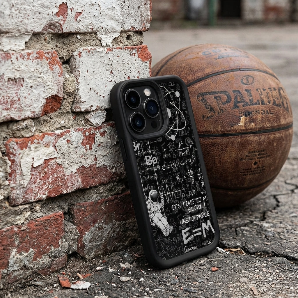 Black Astronaut Aesthetic iPhone Case – Slim Matte Shockproof Silicone Cover