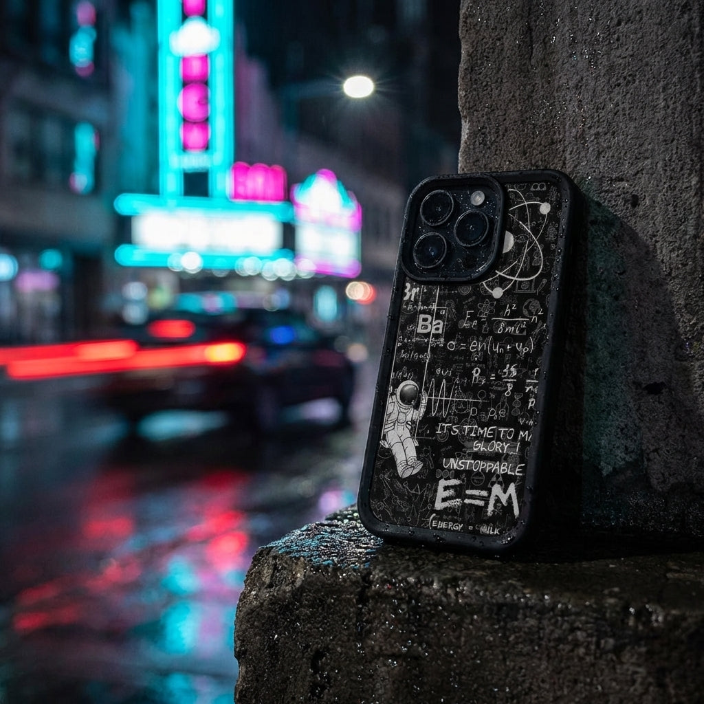 Black Astronaut Aesthetic iPhone Case – Slim Matte Shockproof Silicone Cover