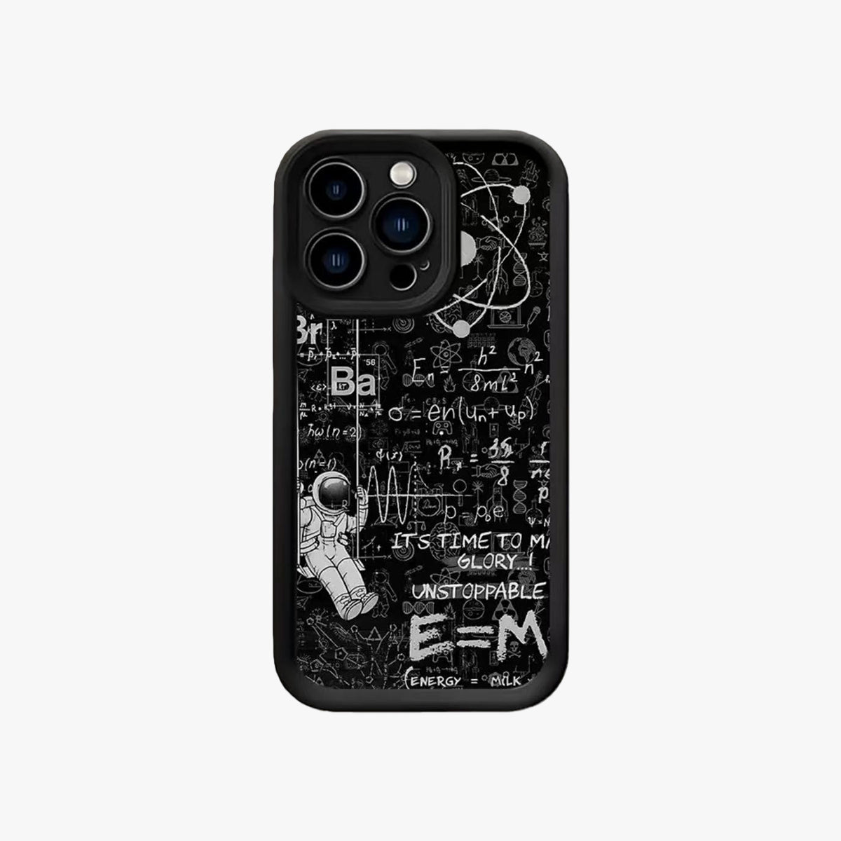 Black Astronaut Aesthetic iPhone Case – Slim Matte Shockproof Silicone Cover