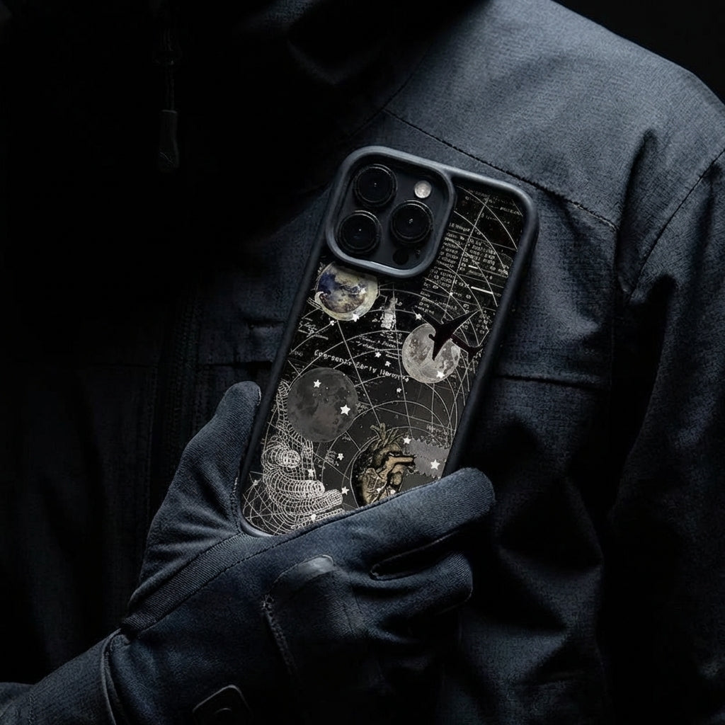 Galaxy Planetary Heart iPhone Case – Aesthetic Space Cover