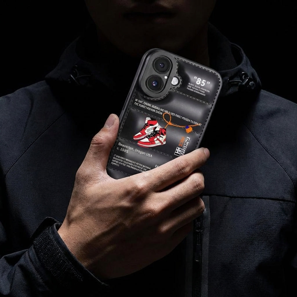 Nike x Off White Inspired 3D Black iPhone Case – Hypebeast Style (Red)