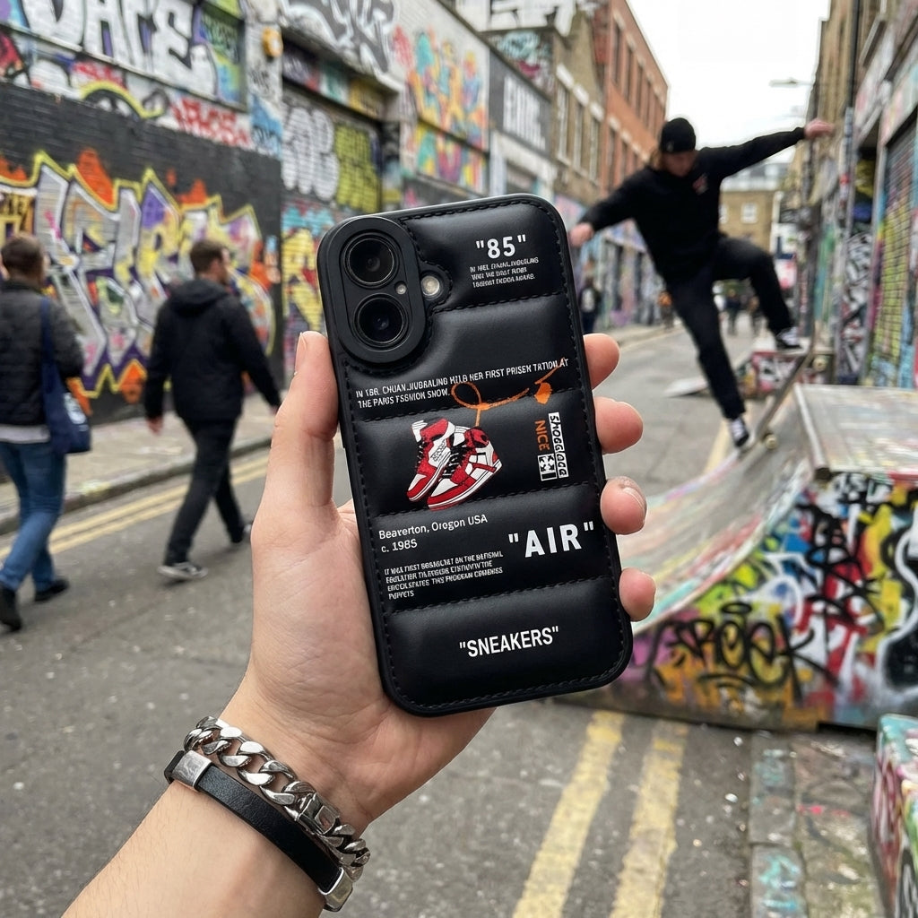 Nike x Off White Inspired 3D Black iPhone Case – Hypebeast Style (Red)