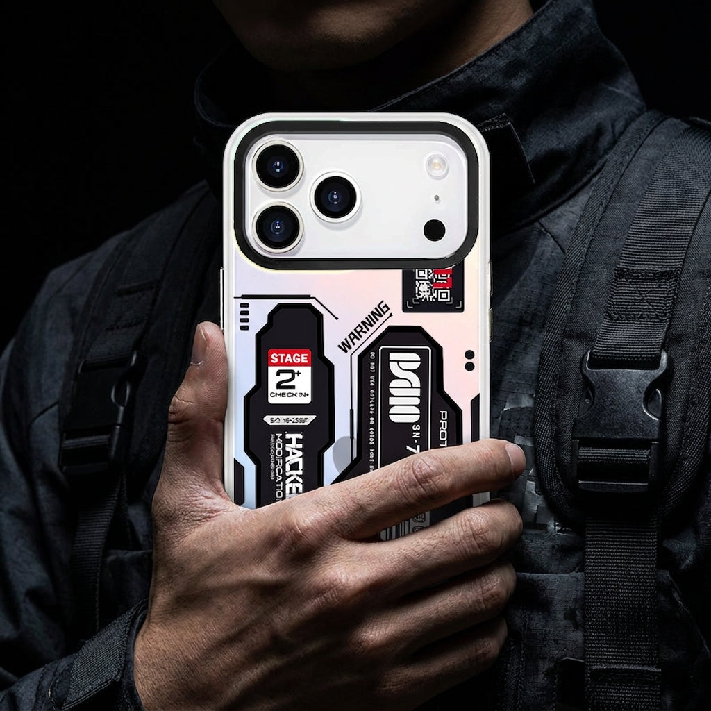 MagSafe Cyberpunk Red iPhone Case – Futuristic Protective Cover